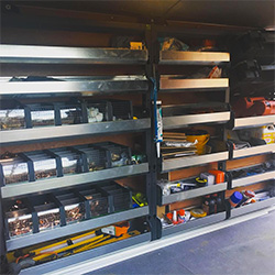 As professional plumbing and heating Engineers, we keep our vans organised, efficient and professional with bott Smartvan van racking
